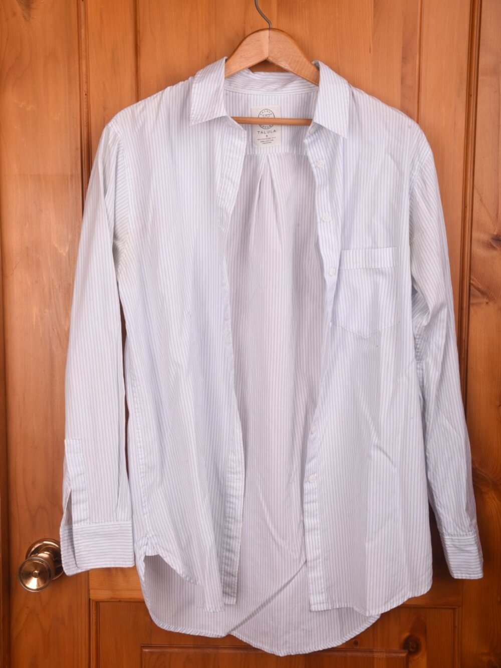 Aritzia Talula "Boyfriend Fit" Striped Button-Down Dress Shirt Size Small